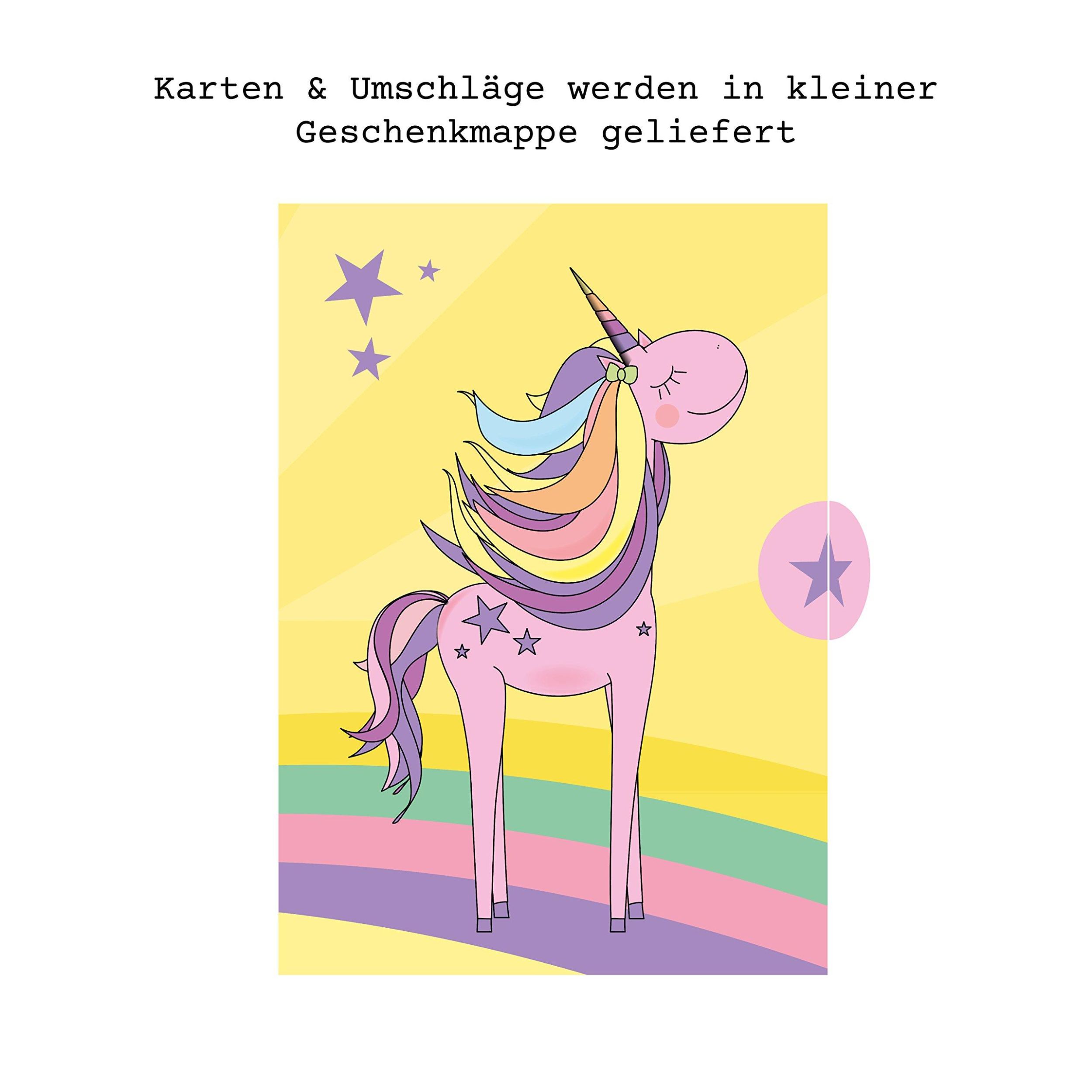 Bild: 9783961114115 | 12 Einladungskarten Geburtstag Einhorn (Mädchen). Handgemachte...