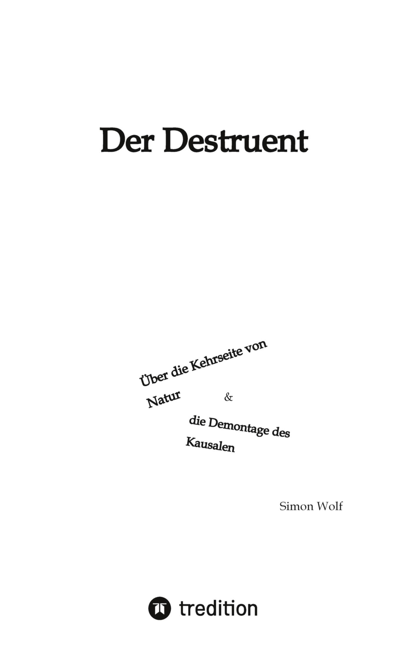 Cover: 9783347911925 | DER DESTRUENT | Simon Wolf | Buch | HC gerader Rücken kaschiert | 2023