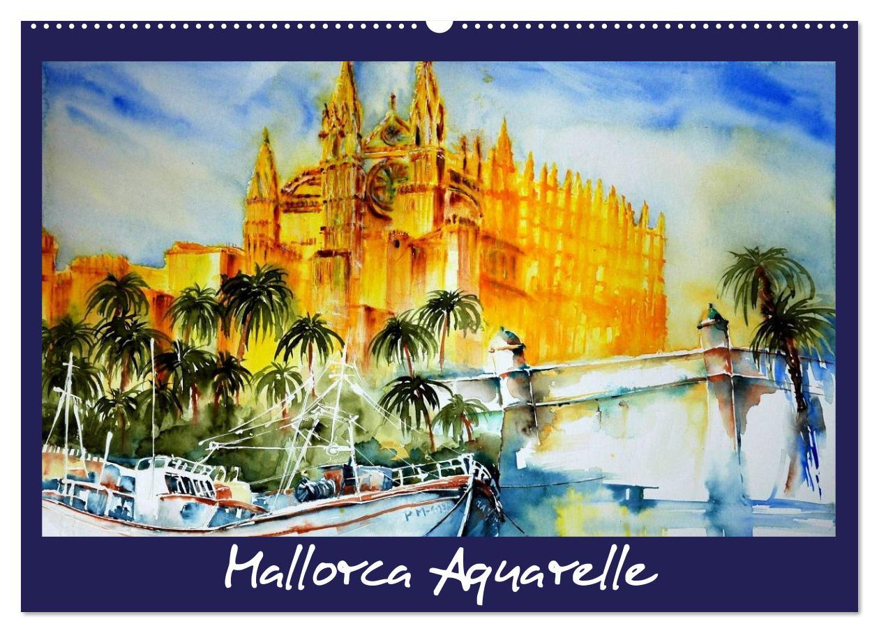 Cover: 9783435814046 | Mallorca Aquarelle (Wandkalender 2025 DIN A2 quer), CALVENDO...