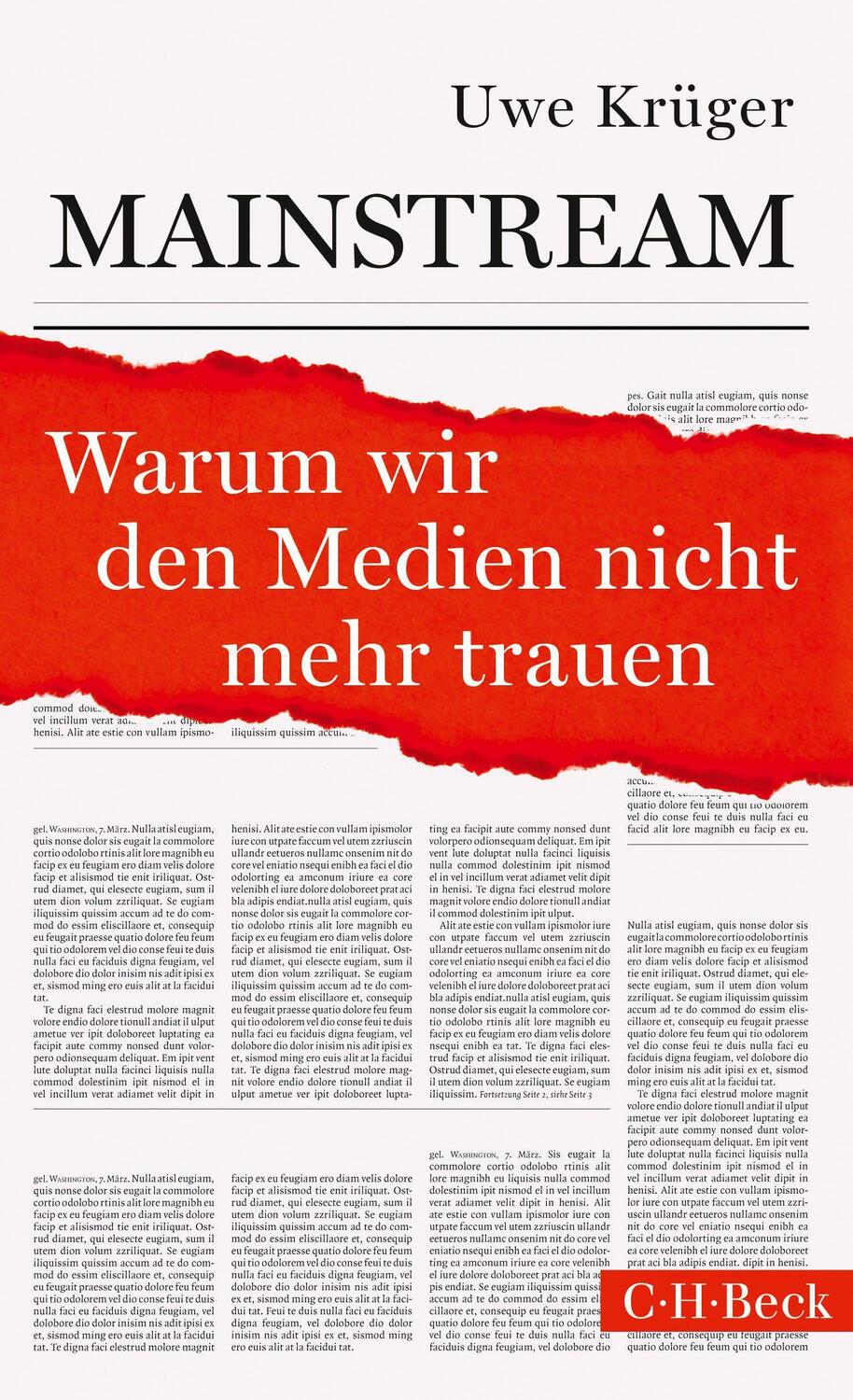 Cover: 9783406688515 | Mainstream | Warum wir den Medien nicht mehr trauen | Uwe Krüger