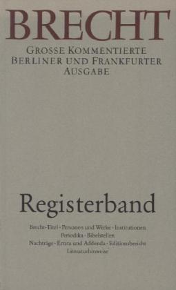 Cover: 9783351020361 | Registerband | Große kommentierte Berliner und Frankfurter Ausgabe