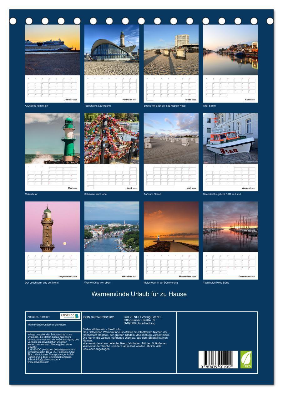 Bild: 9783435901982 | Warnemünde Urlaub für zu Hause (Tischkalender 2025 DIN A5 hoch),...