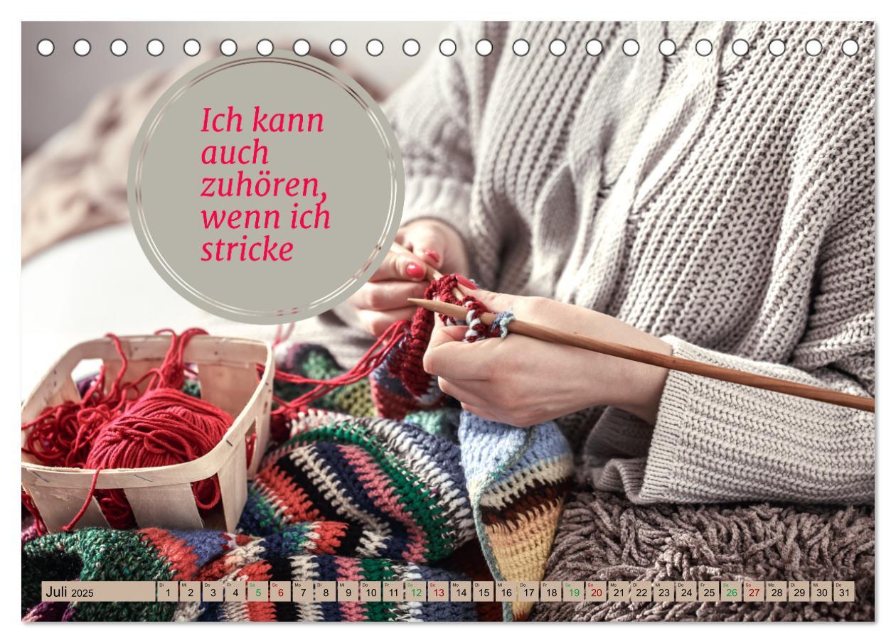 Bild: 9783383932465 | WOLLE Stricken ist eine Passion (Tischkalender 2025 DIN A5 quer),...