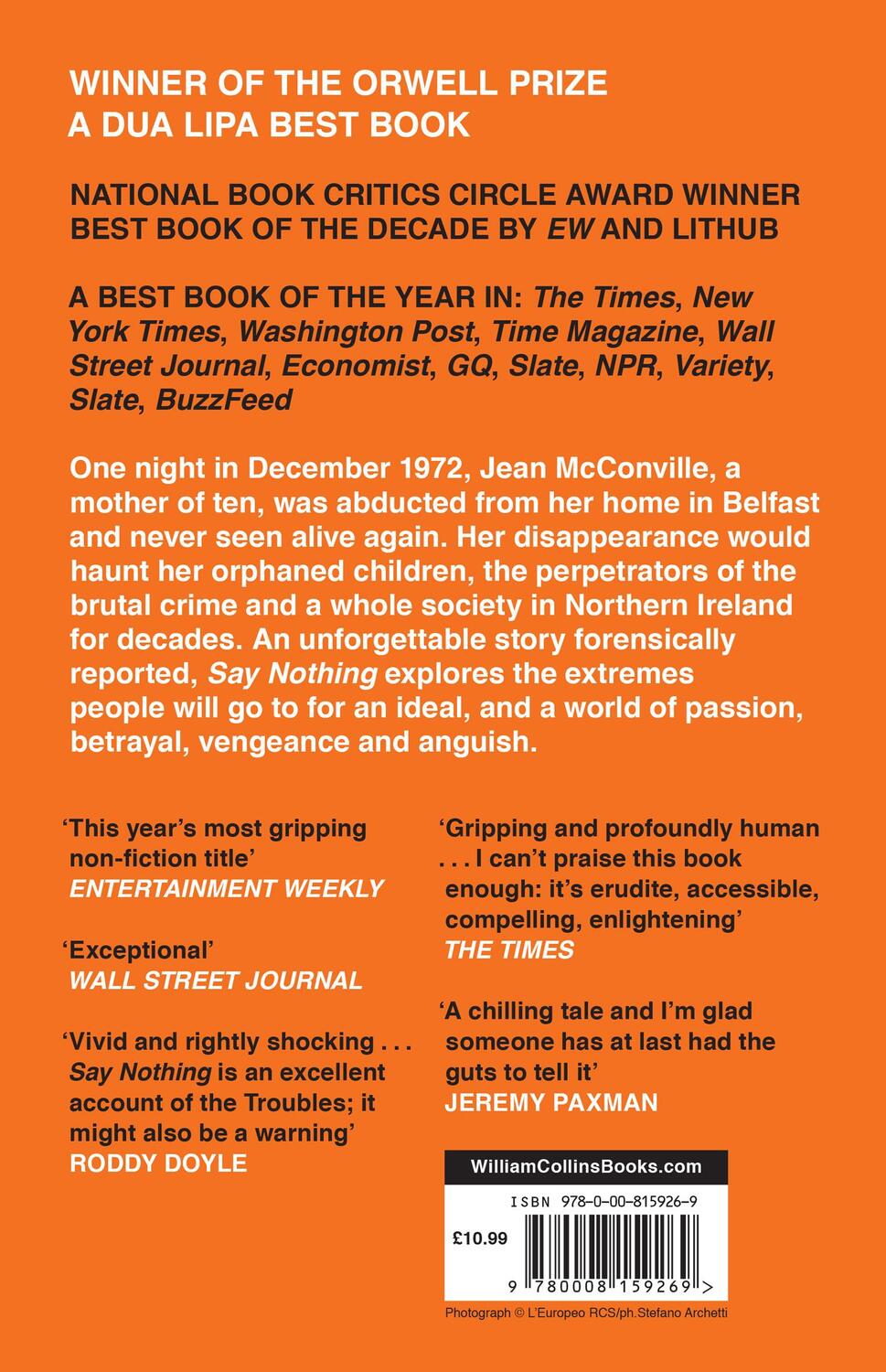 Rückseite: 9780008159269 | Say Nothing | A True Story of Murder and Memory in Northern Ireland