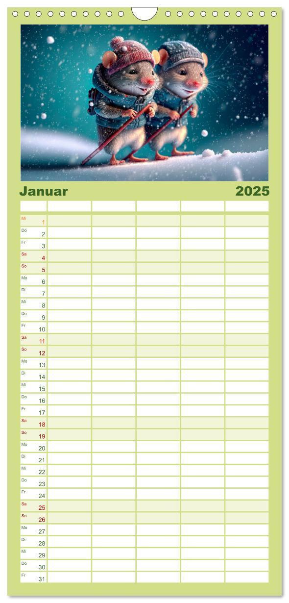 Bild: 9783457094273 | Familienplaner 2025 - Mäuse Freunde mit 5 Spalten (Wandkalender, 21...