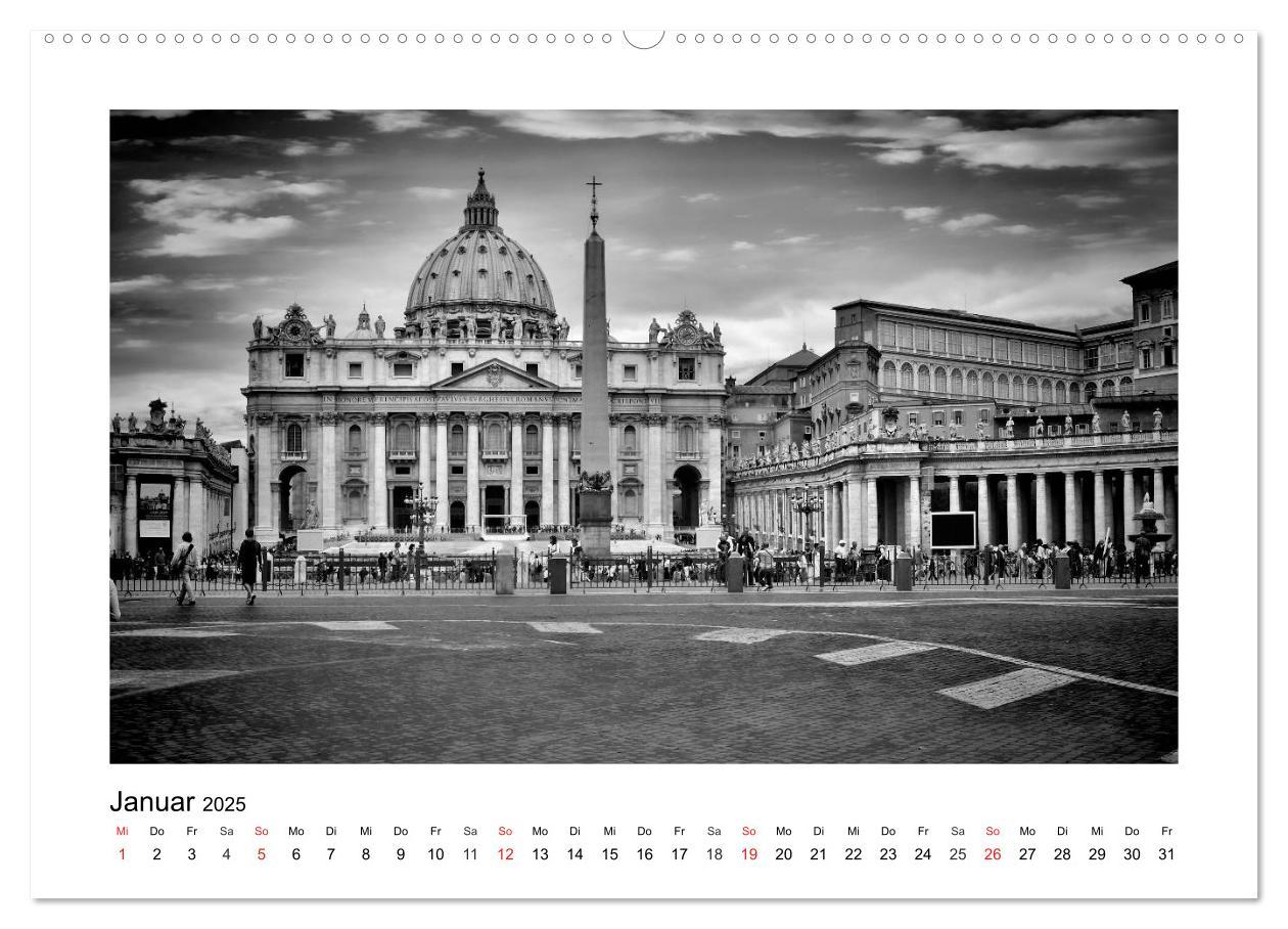 Bild: 9783435580194 | ROM Monochrom (Wandkalender 2025 DIN A2 quer), CALVENDO Monatskalender