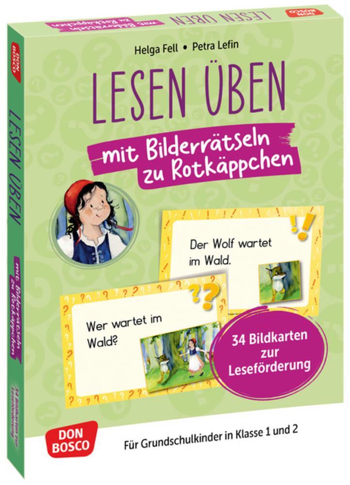 Cover: 4260694920619 | Lesen üben mit Bilderrätseln zu Rotkäppchen. 34 Bildkarten zur...