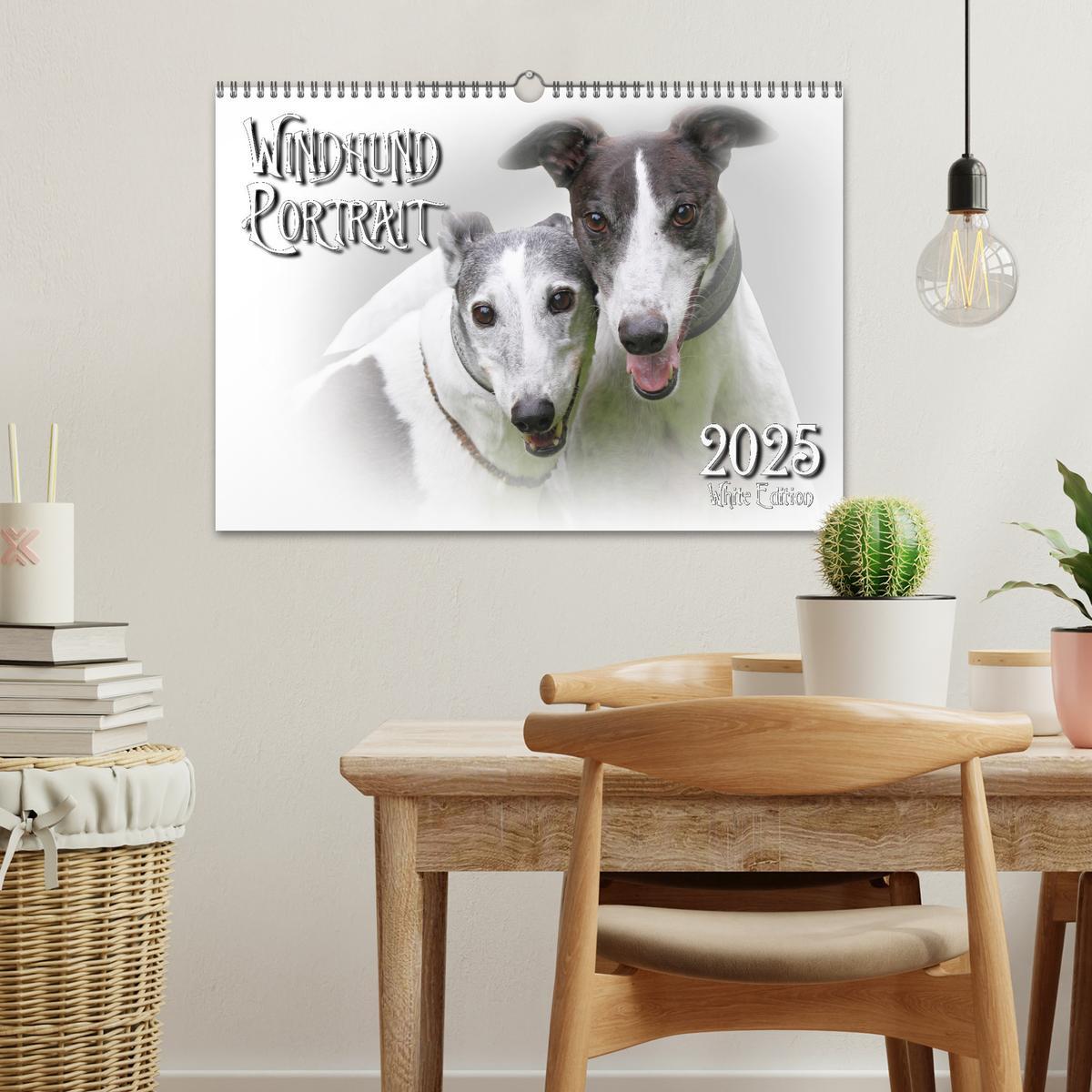 Bild: 9783383823978 | Windhund Portrait 2025 White Edition (Wandkalender 2025 DIN A3...