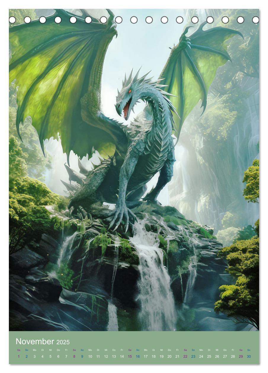 Bild: 9783435852475 | Sagenland der Drachen (Tischkalender 2025 DIN A5 hoch), CALVENDO...