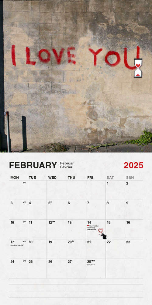 Bild: 9798893610062 | Banksy Kalender 2025 | Banksy | Kalender | 28 S. | Deutsch | 2025