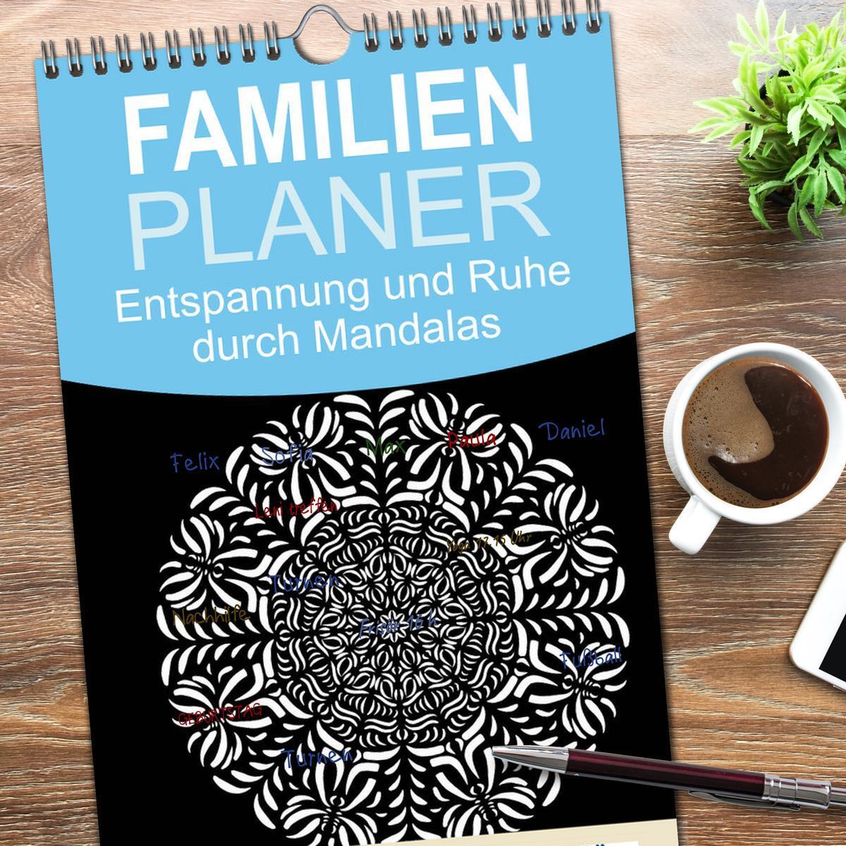 Bild: 9783457125762 | Familienplaner 2025 - Entspannung und Ruhe durch Mandalas mit 5...