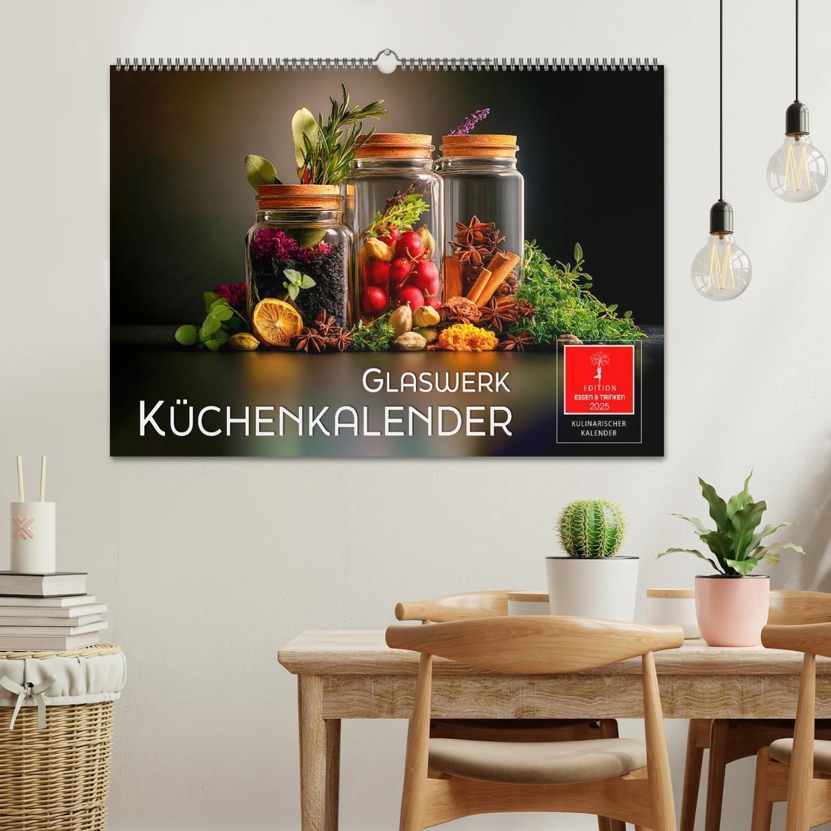 Bild: 9783457235539 | Küchenkalender Glaswerk (Wandkalender 2025 DIN A2 quer), CALVENDO...