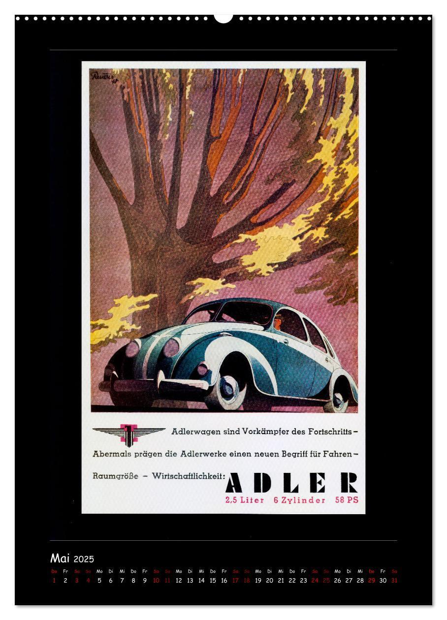 Bild: 9783435906130 | Historische Automobilplakate (Wandkalender 2025 DIN A2 hoch),...