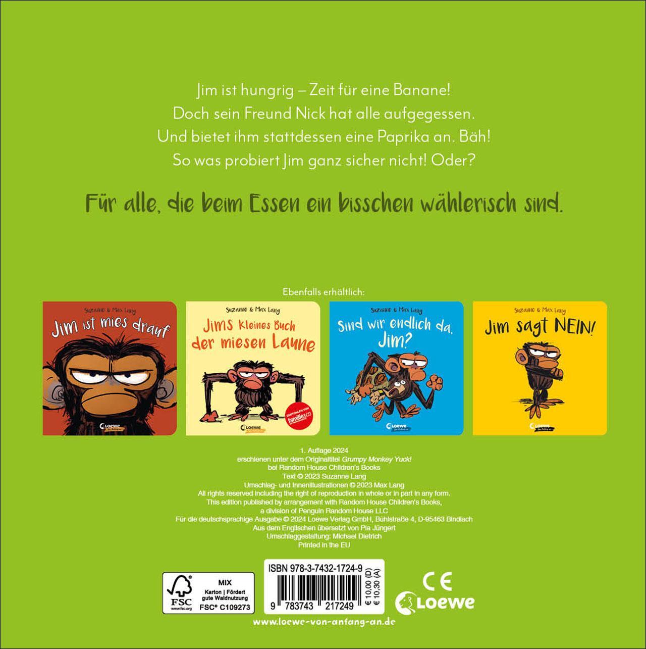 Rückseite: 9783743217249 | Jim macht bäh! | Suzanne Lang | Buch | 24 S. | Deutsch | 2024