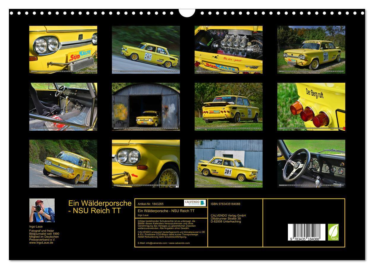 Bild: 9783435184088 | Ein Wälderporsche - NSU Reich TT (Wandkalender 2025 DIN A3 quer),...