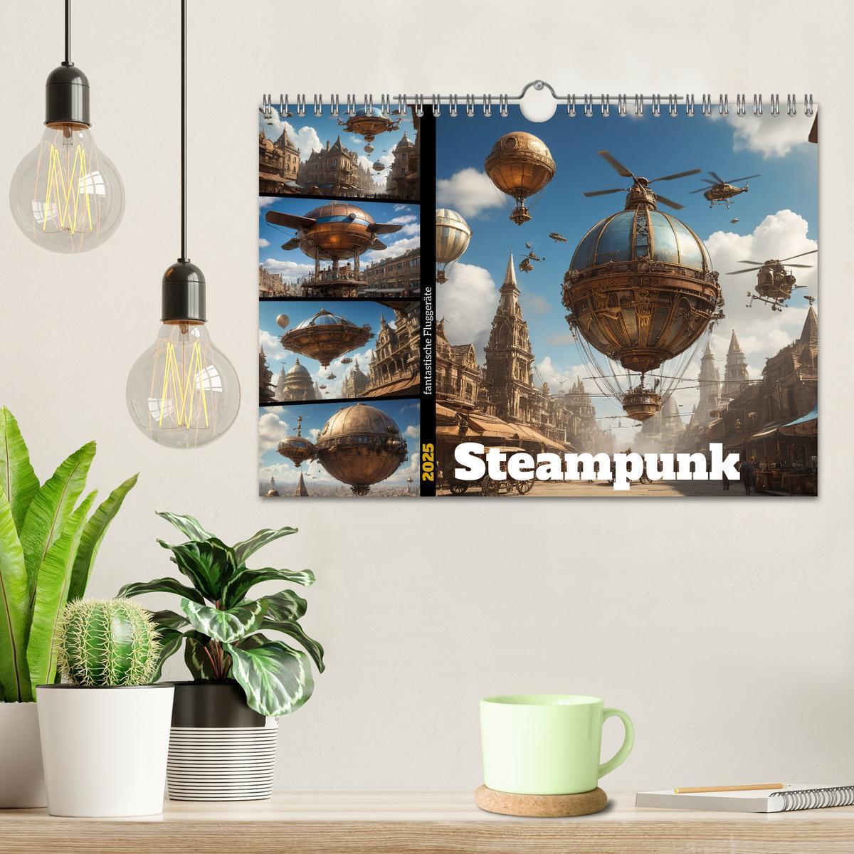 Bild: 9783383791222 | Steampunk - fantastische Fluggeräte (Wandkalender 2025 DIN A4...