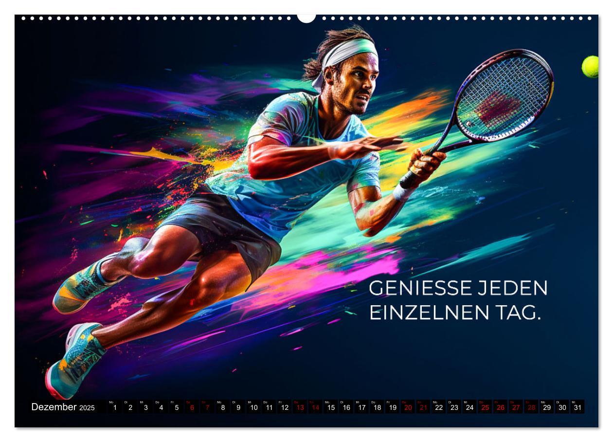 Bild: 9783383873850 | Tennis und Motivation (Wandkalender 2025 DIN A2 quer), CALVENDO...