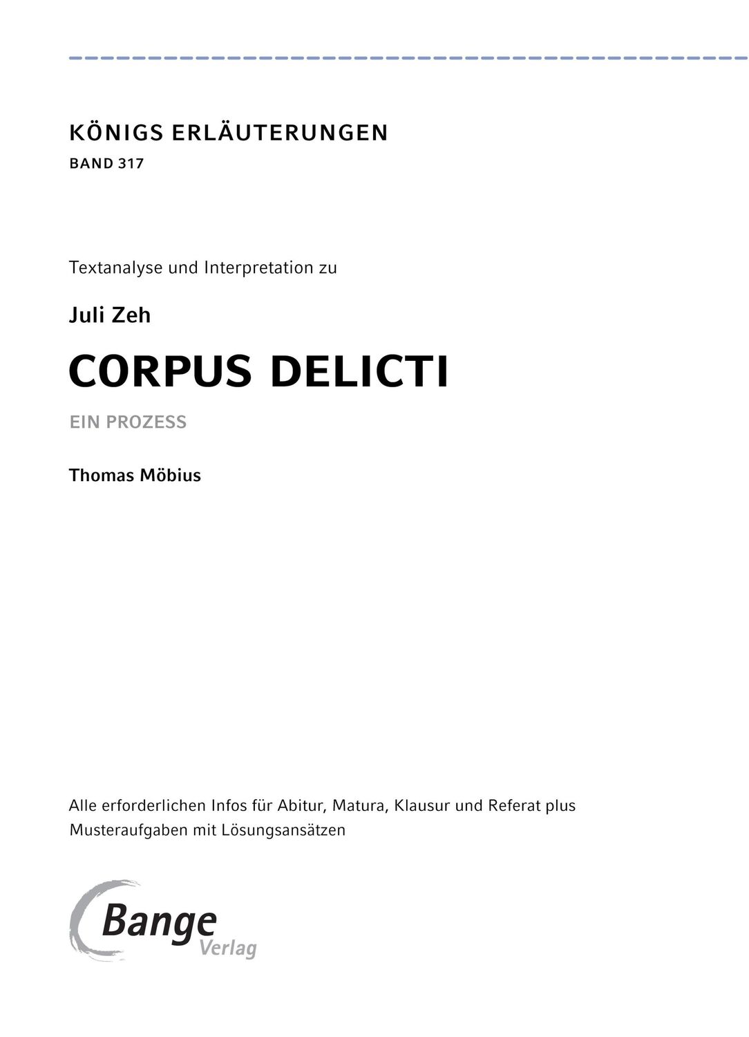 Bild: 9783804420816 | Corpus Delicti | Juli Zeh | Taschenbuch | 166 S. | Deutsch | 2023