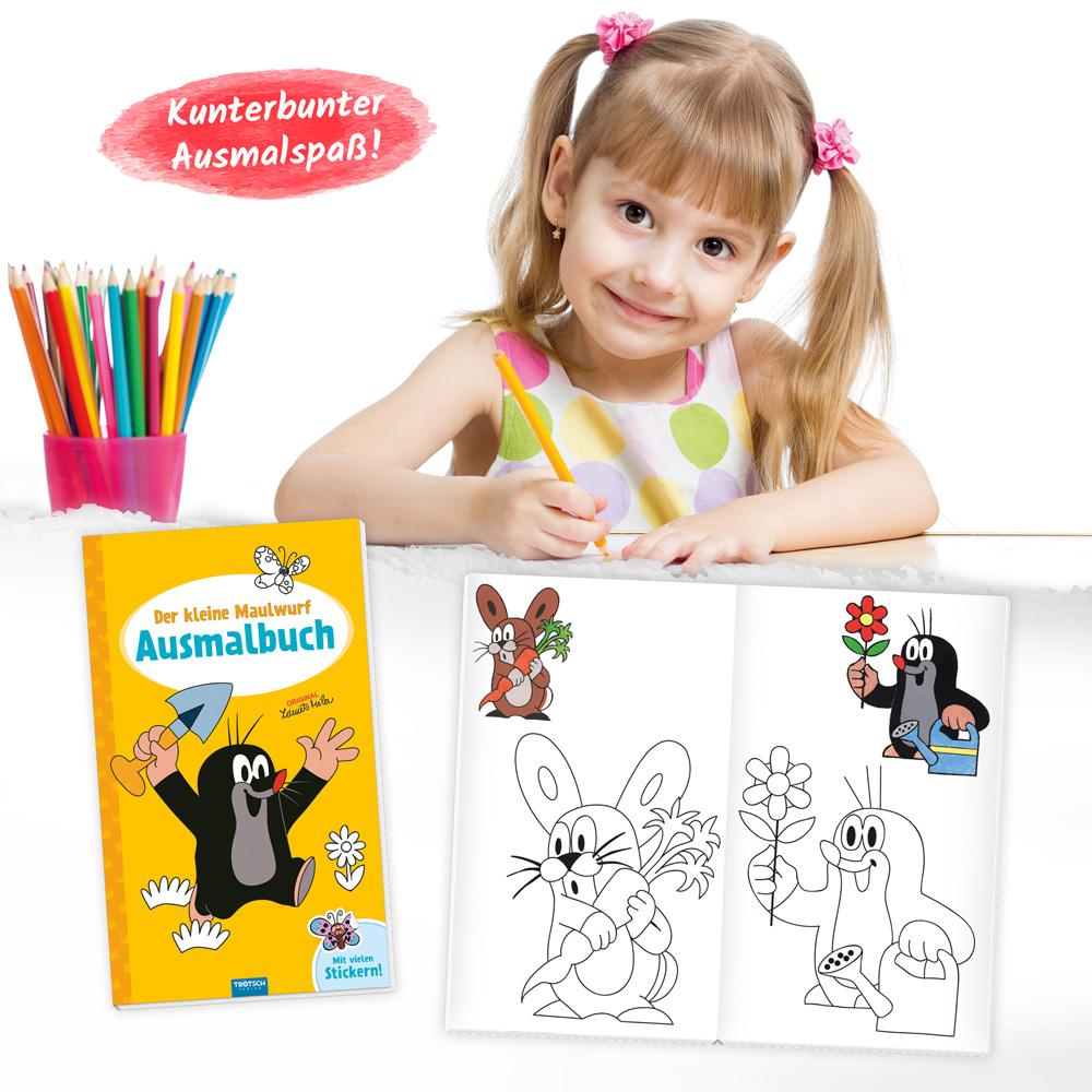 Bild: 9783988022929 | Trötsch Der kleine Maulwurf Ausmalbuch mit Stickern | KG | Taschenbuch