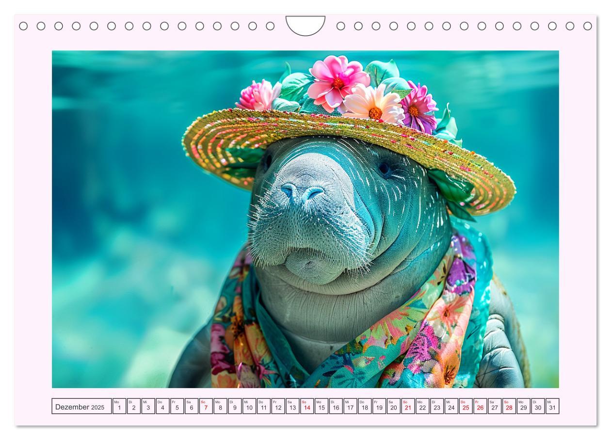 Bild: 9783435461776 | Modische Manatees. Charmante Seekühe mit Stil (Wandkalender 2025...