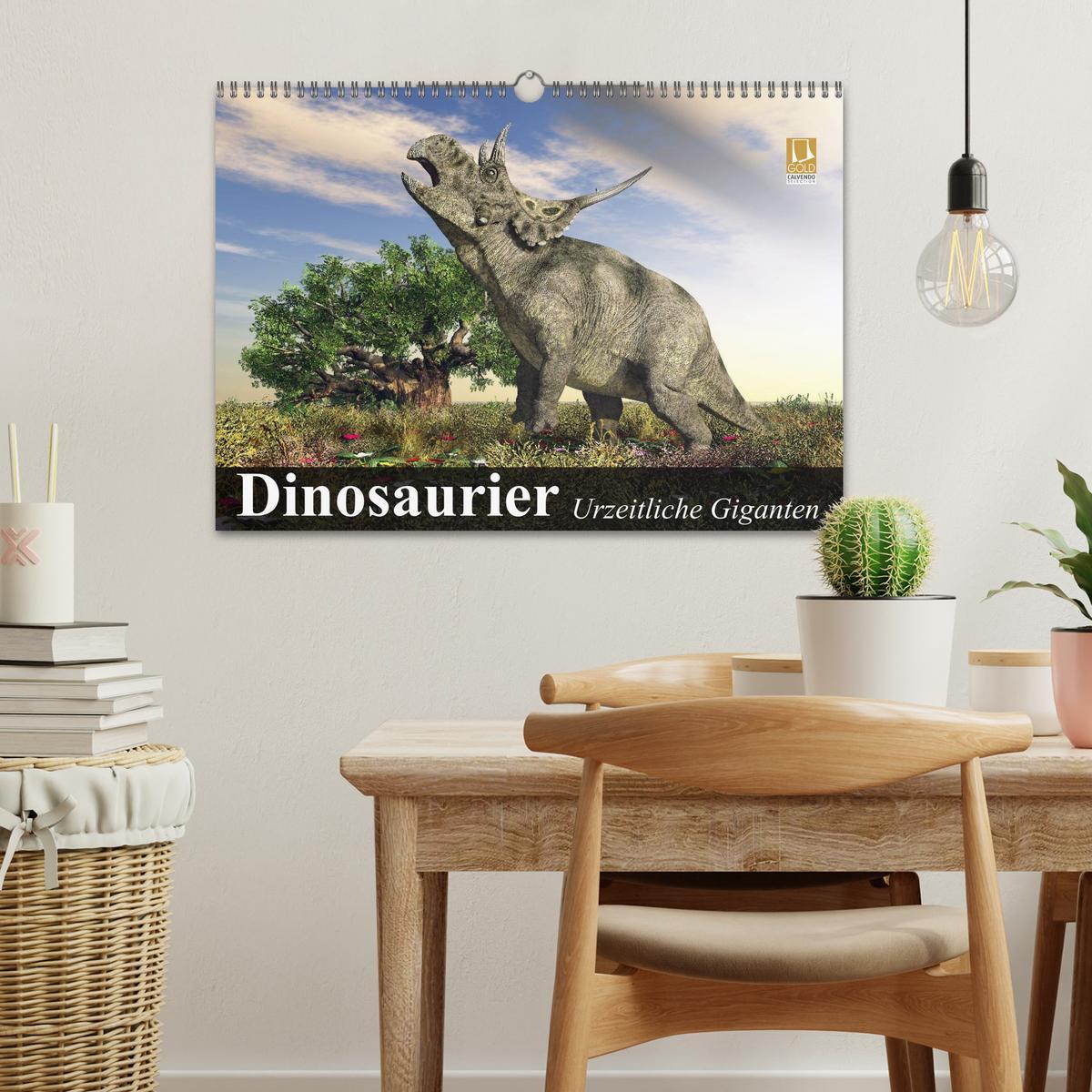 Bild: 9783435567799 | Dinosaurier. Urzeitliche Giganten (Wandkalender 2025 DIN A3 quer),...