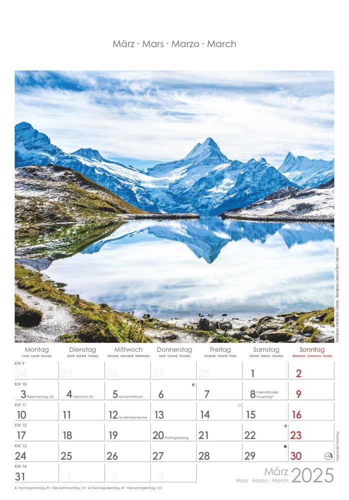 Bild: 4251732341091 | Alpen 2025 - Bild-Kalender 23,7x34 cm - The Alps - Wandkalender -...