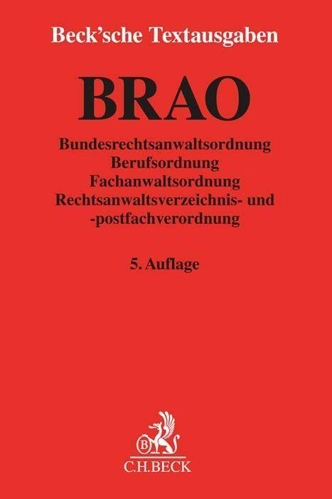 Cover: 9783406792953 | BRAO. Bundesrechtsanwaltsordnung | Taschenbuch | Deutsch | 2022