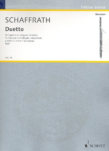 Cover: 9790001093149 | Duetto G minor | Christoph Schaffrath | Buch | 1980 | Schott Music