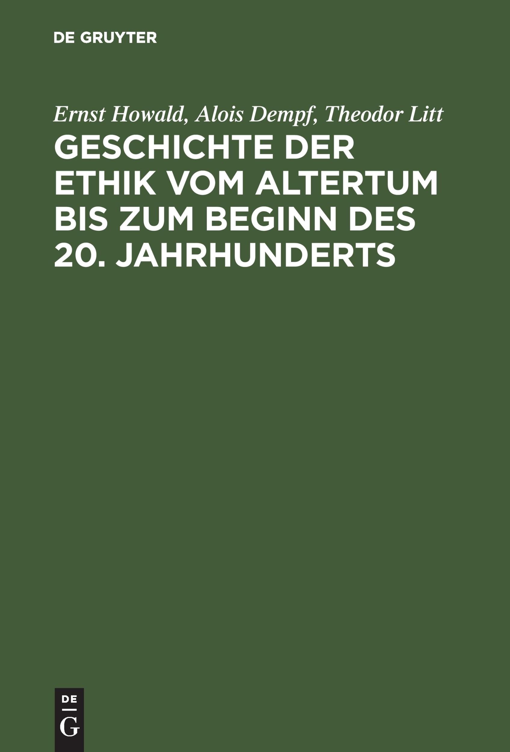 Cover: 9783486484229 | Geschichte der Ethik vom Altertum bis zum Beginn des 20. Jahrhunderts