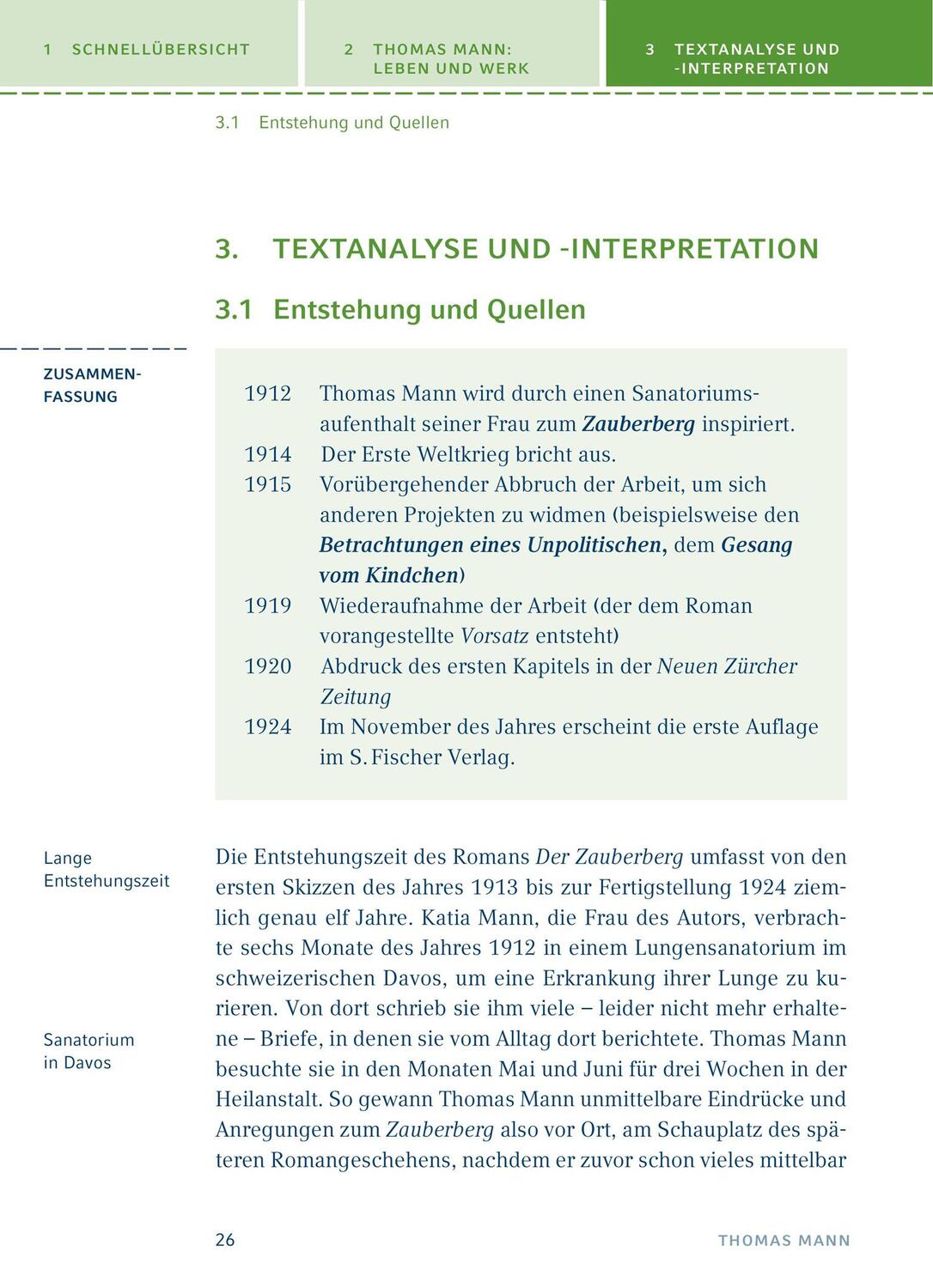 Bild: 9783804419421 | Der Zauberberg. Textanalyse und Interpretation | Thomas Mann | Buch