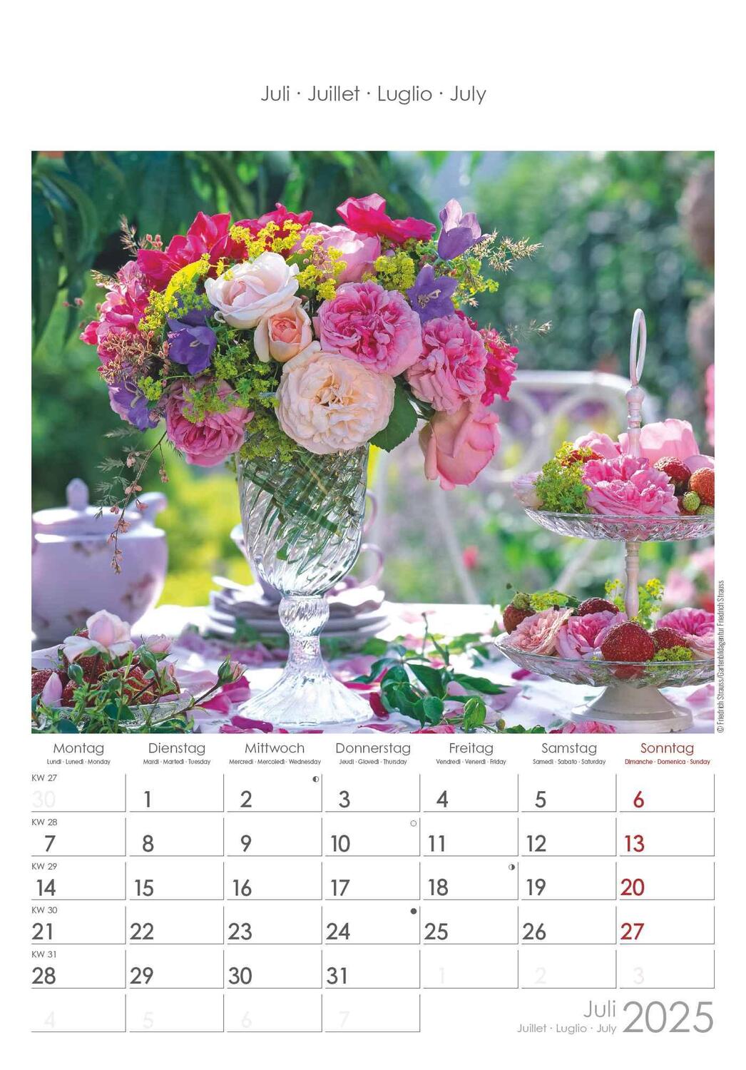 Bild: 4251732340995 | Rosenträume 2025 - Bildkalender 23,7x34 cm - Kalender mit Platz für...