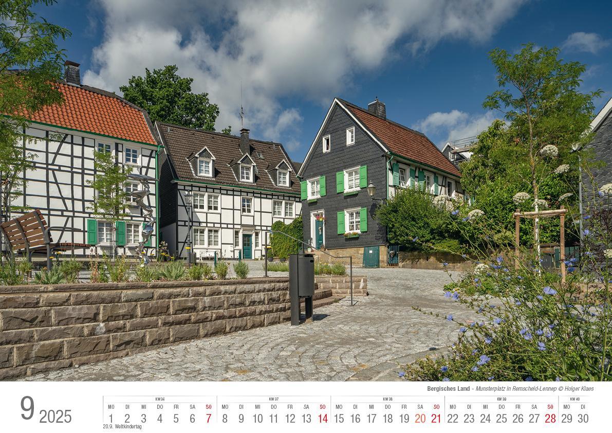 Bild: 9783965352209 | Bergisches Land 2025 Bildkalender A3 quer, spiralgebunden | Klaes