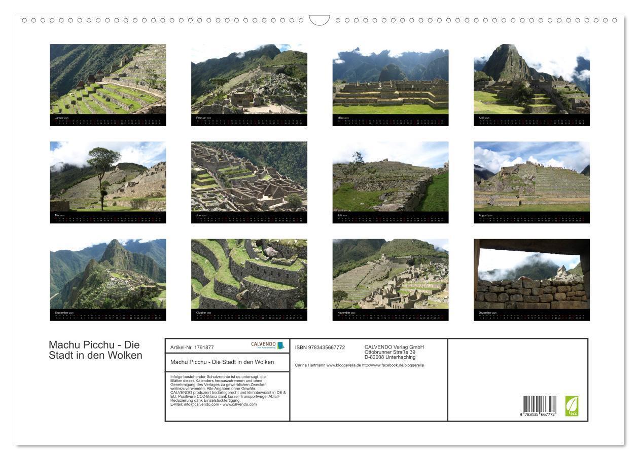 Bild: 9783435667772 | Machu Picchu - Die Stadt in den Wolken (Wandkalender 2025 DIN A2...