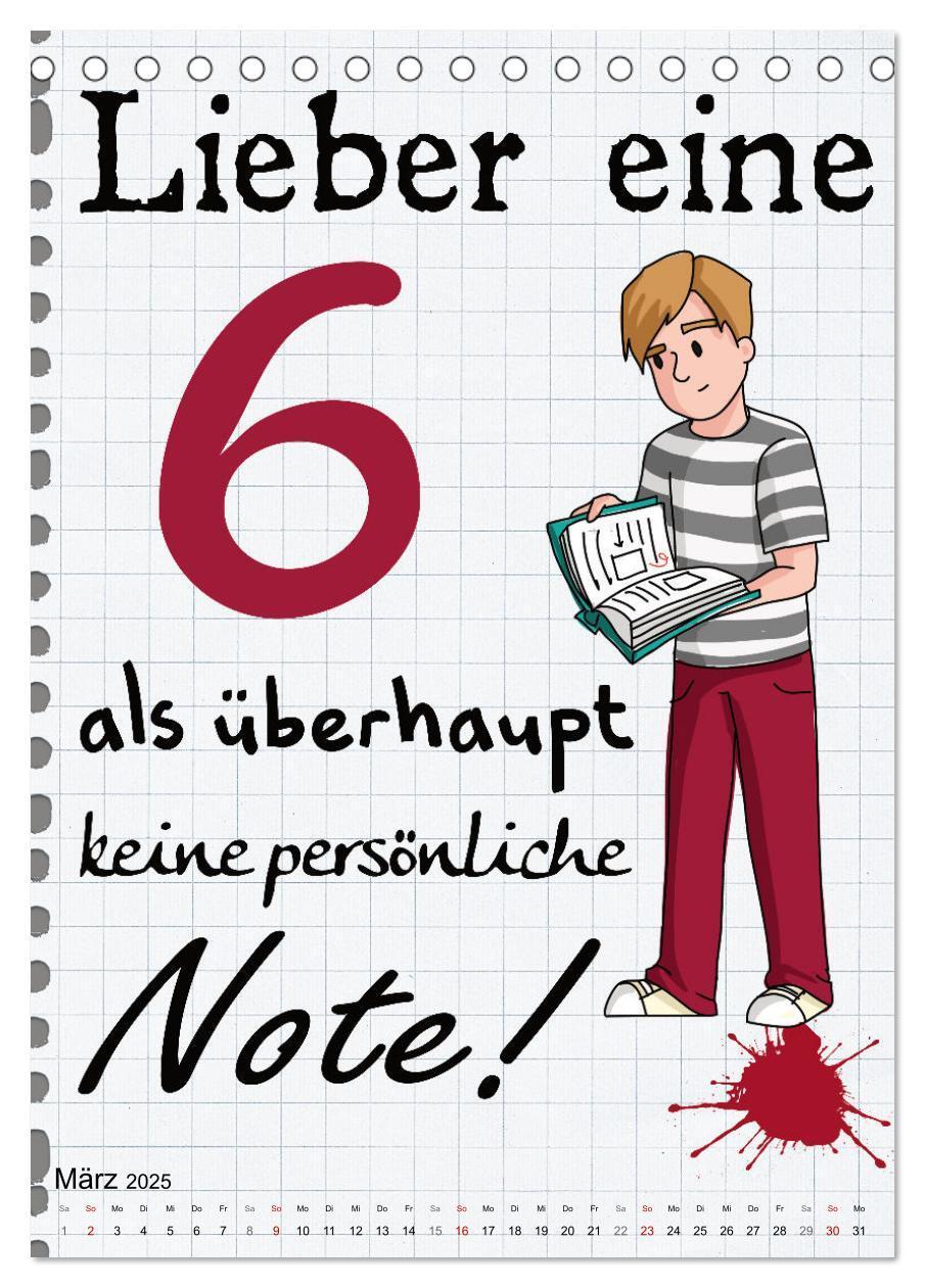 Bild: 9783435894673 | Schüler-Sprüche (Tischkalender 2025 DIN A5 hoch), CALVENDO...