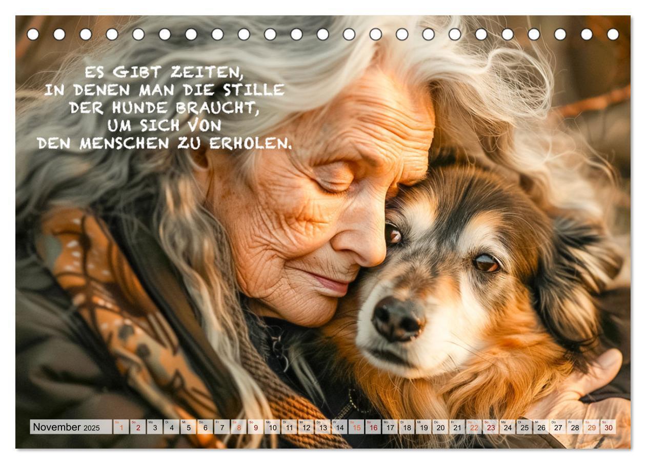 Bild: 9783457165737 | Hunde und berührende Sprüche (Tischkalender 2025 DIN A5 quer),...