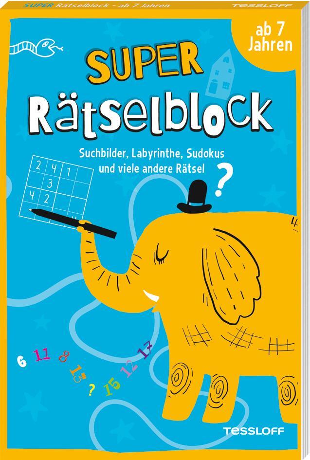 Cover: 9783788644734 | Super Rätselblock ab 7 Jahren. Suchbilder, Labyrinthe, Sudokus und...