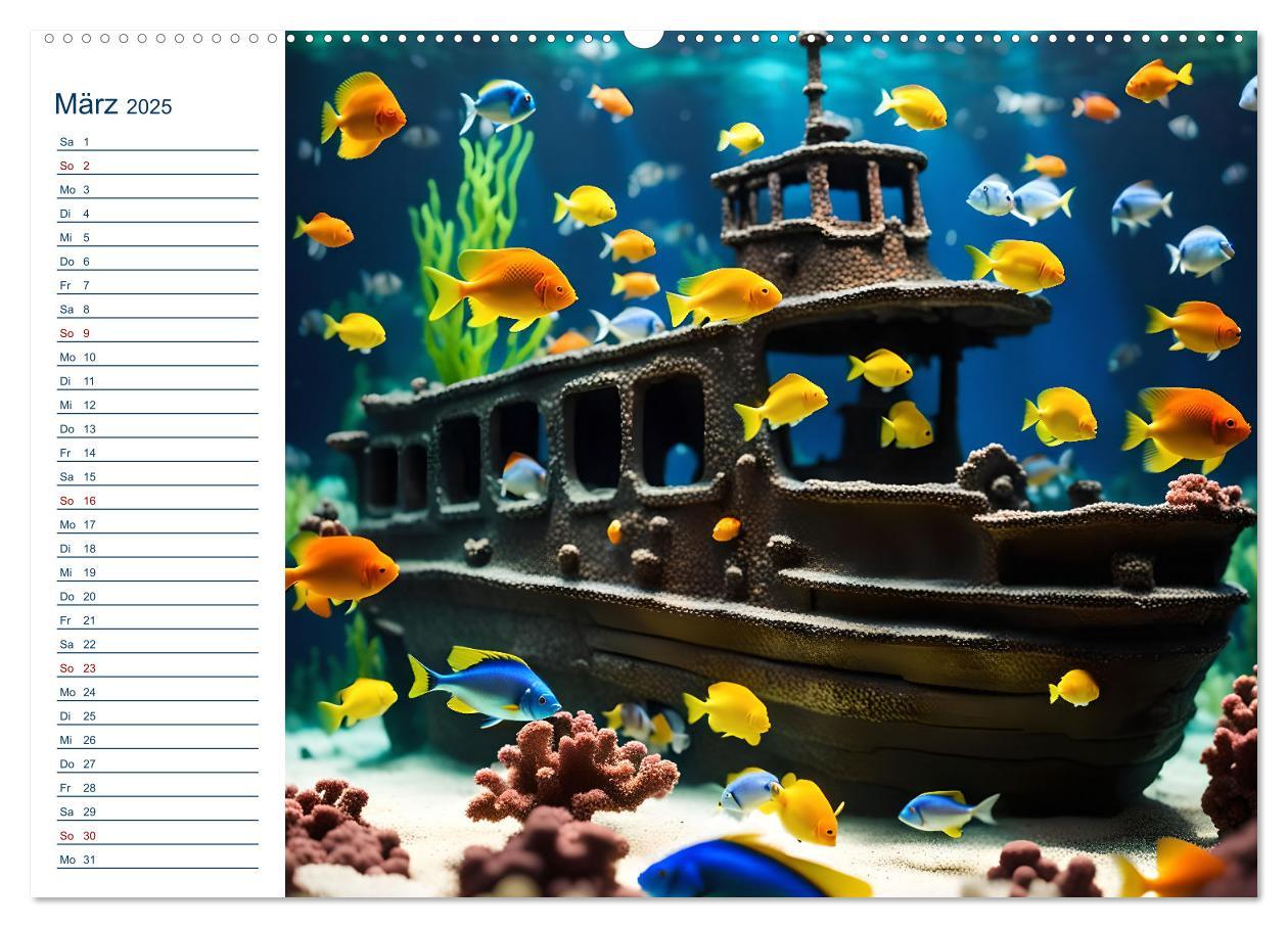 Bild: 9783457144817 | Aquarienzauber - Bunte KI Unterwasserwelten (Wandkalender 2025 DIN...