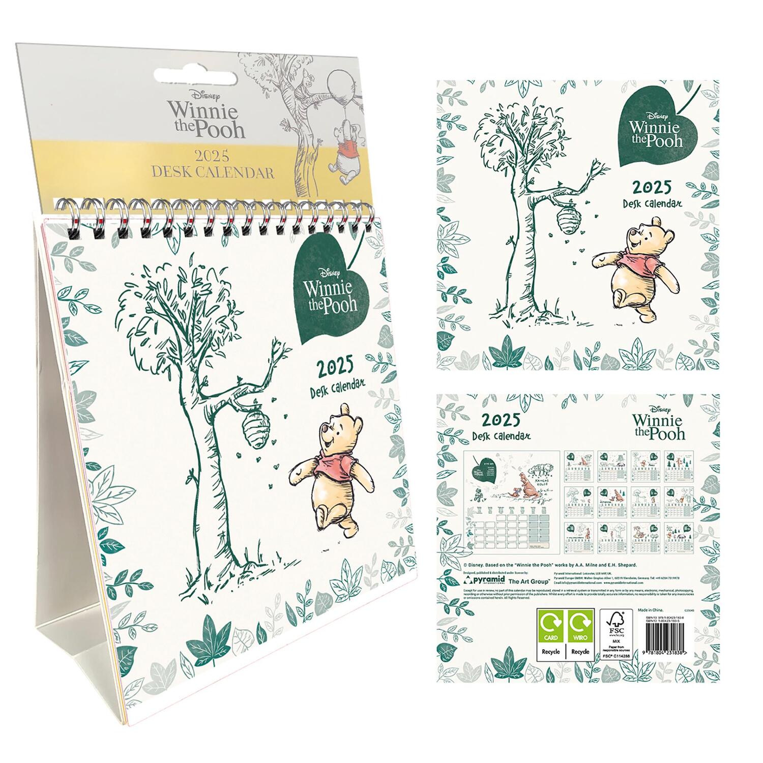 Cover: 9781804231845 | Winnie the Pooh 2025 Tischkalender 16 x 17cm | Kalender | 28 S. | 2025