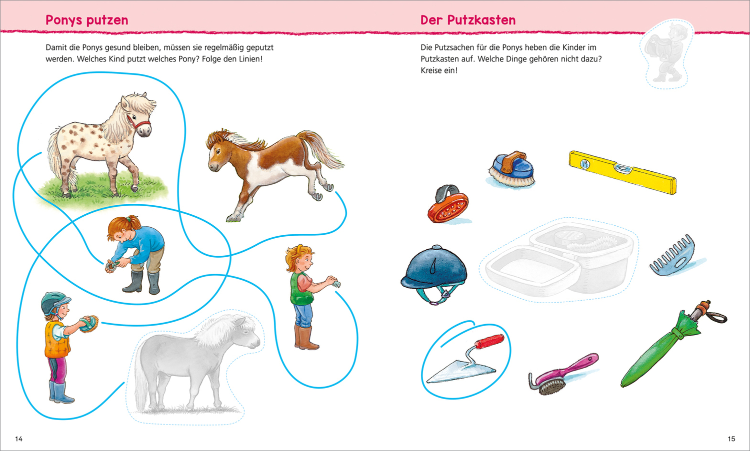 Bild: 9783788621513 | WAS IST WAS Kindergarten Malen Rätseln Stickern Auf dem Ponyhof | Buch