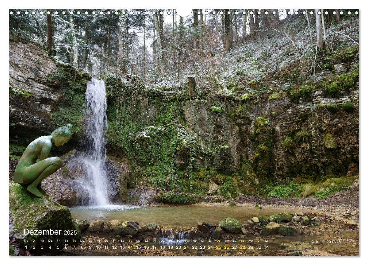 Bild: 9783435300310 | BODYPAINTING AM WASSERFALL VON LINN (Wandkalender 2025 DIN A3...