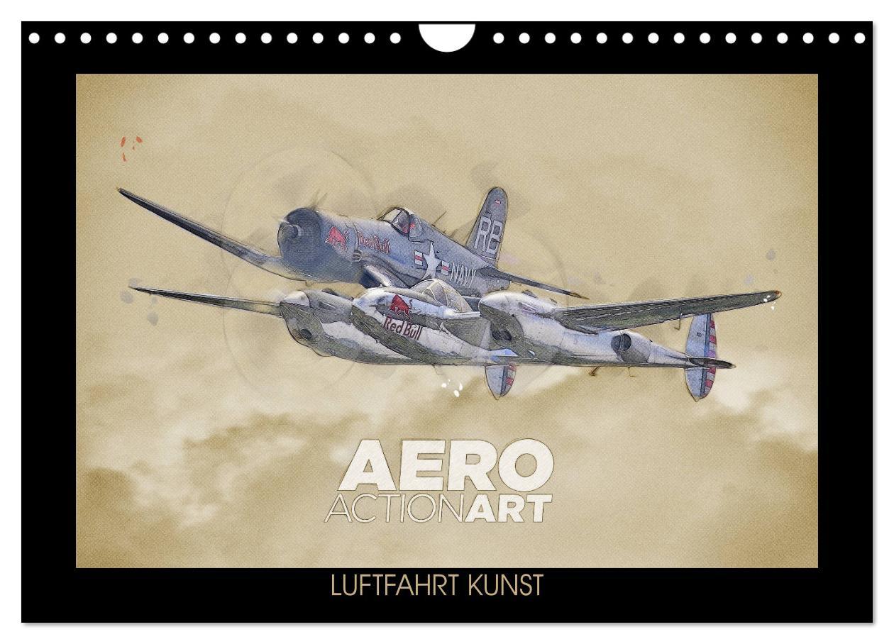 Cover: 9783435325559 | Aero Action Art - Luftfahrt Kunst (Wandkalender 2025 DIN A4 quer),...