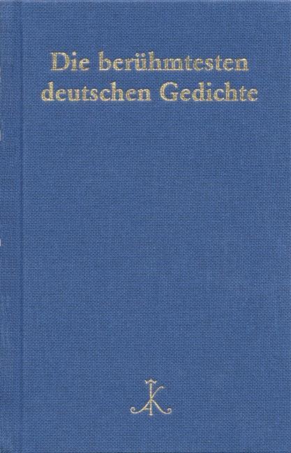 Cover: 9783520840028 | Die berühmtesten deutschen Gedichte | Hans Braam | Buch | XIV | 2019