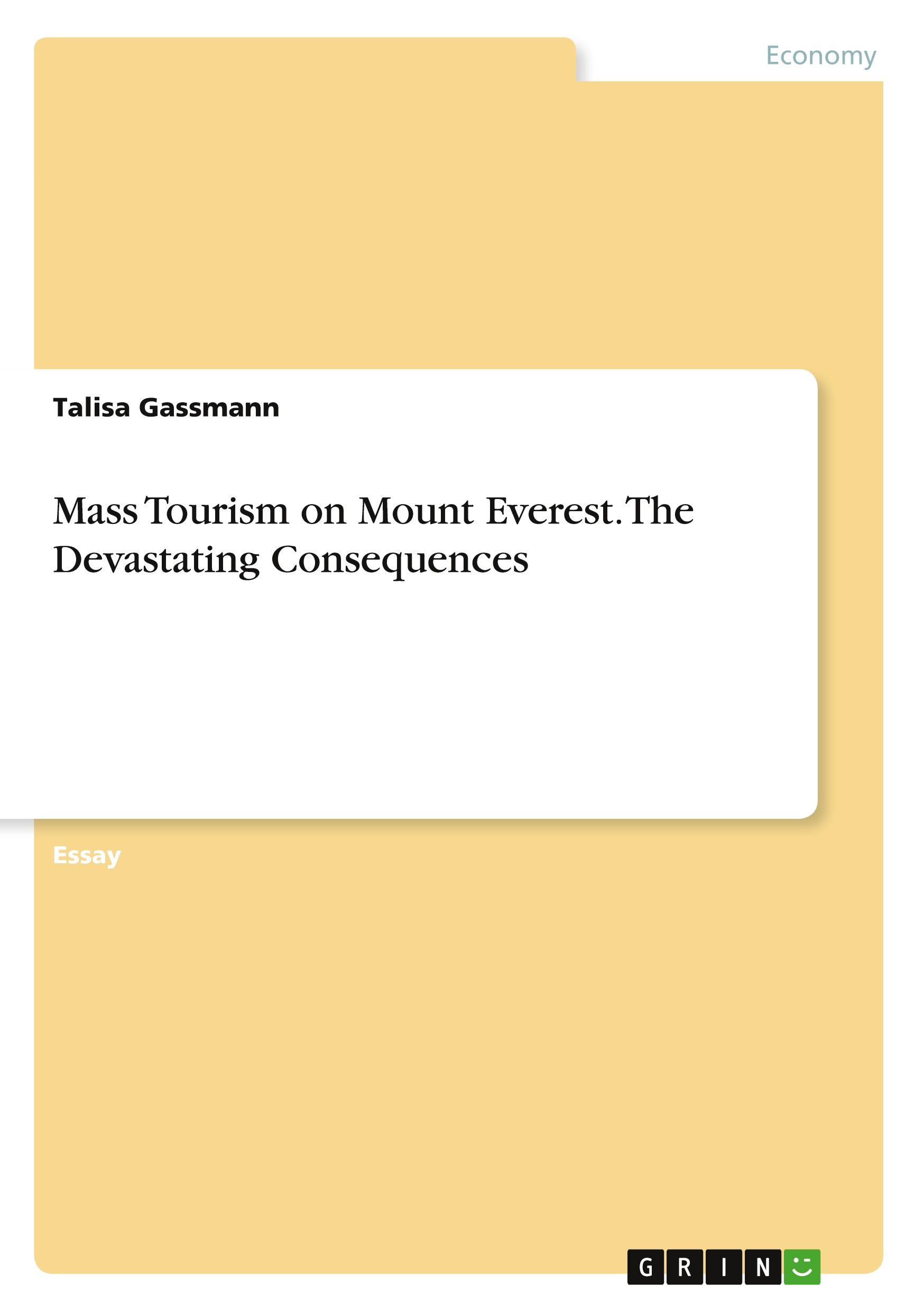 Cover: 9783346576743 | Mass Tourism on Mount Everest. The Devastating Consequences | Gassmann