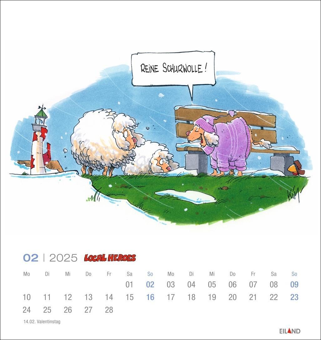 Bild: 9783964023612 | Local Heroes Postkartenkalender 2025 - Vom Leben hinter´m Deich | 2025