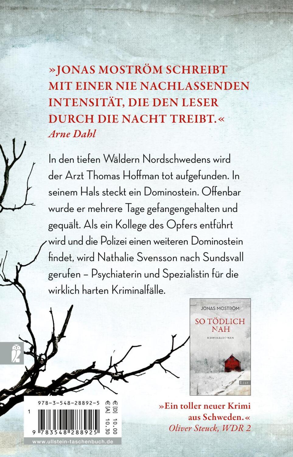 Rückseite: 9783548288925 | Dominotod | Jonas Moström | Taschenbuch | Ein Nathalie-Svensson-Krimi