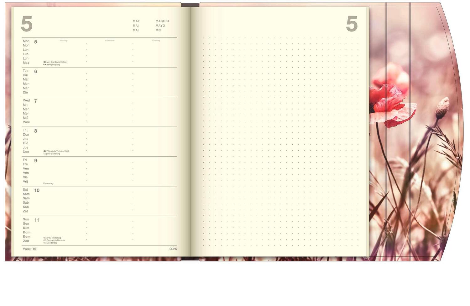 Bild: 4002725994660 | Flowers 2025 - Diary - Buchkalender - Taschenkalender - 16x22 | 204 S.