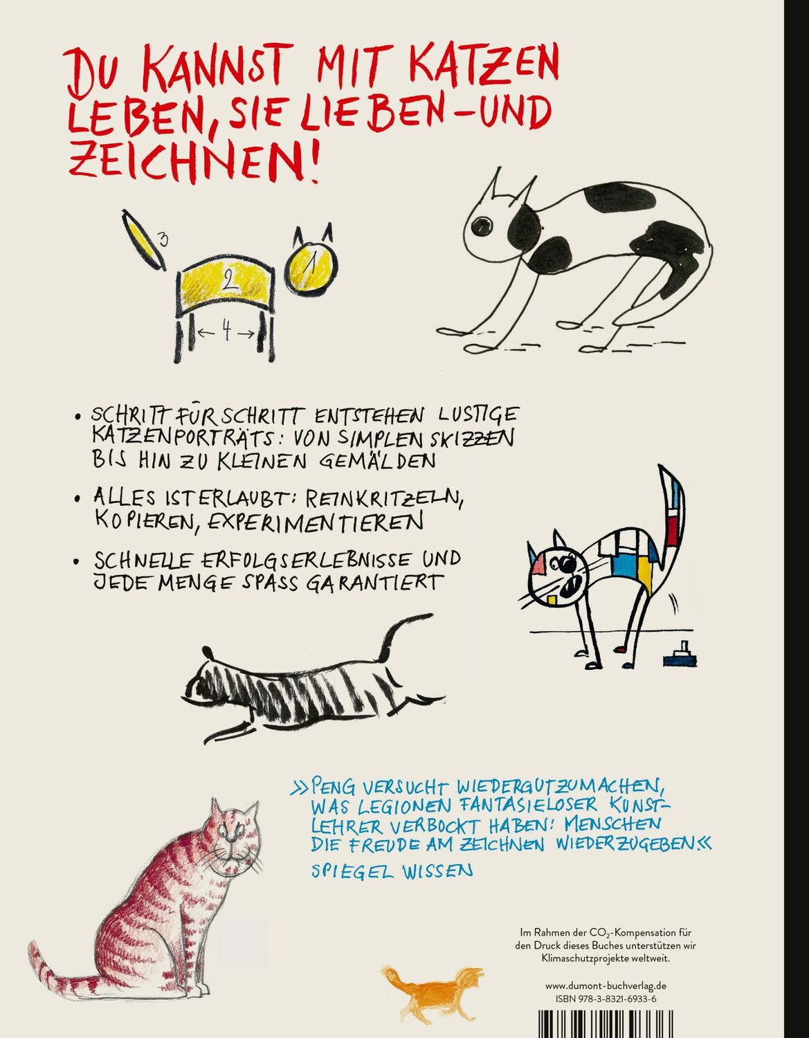 Rückseite: 9783832169336 | Ich kann (keine) Katzen zeichnen | Das Zeichenbuch für alle Katzenfans