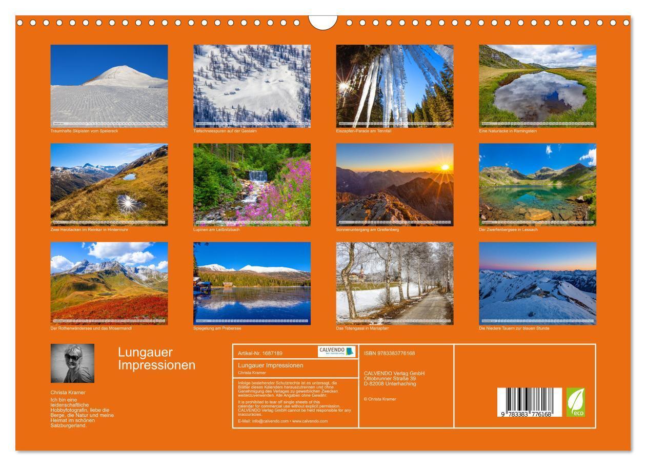 Bild: 9783383776168 | Lungauer Impressionen (Wandkalender 2025 DIN A3 quer), CALVENDO...