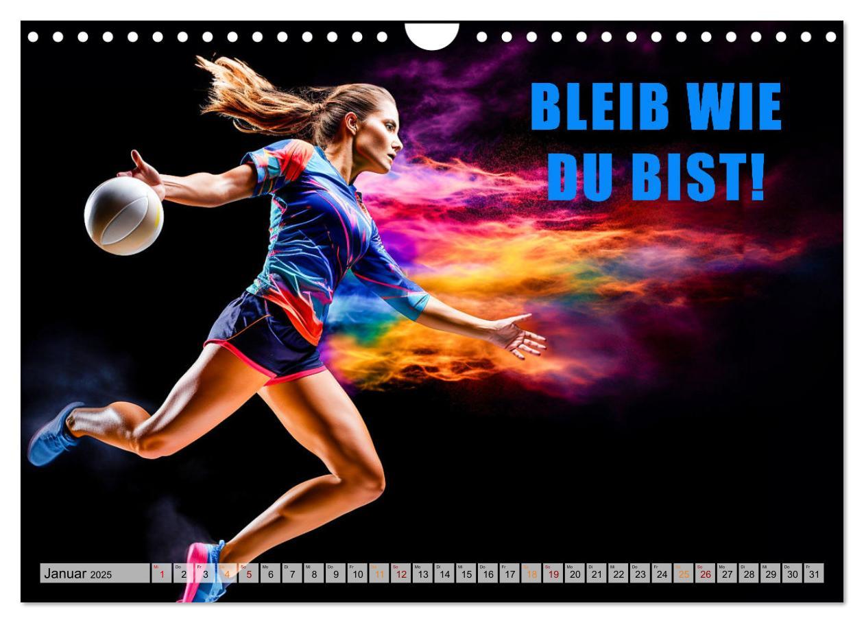 Bild: 9783383845765 | Volleyball und Motivation (Wandkalender 2025 DIN A4 quer), CALVENDO...