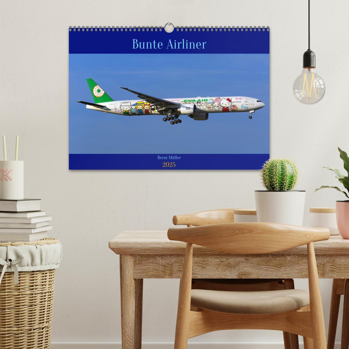 Bild: 9783383923081 | Bunte Airliner (Wandkalender 2025 DIN A3 quer), CALVENDO...